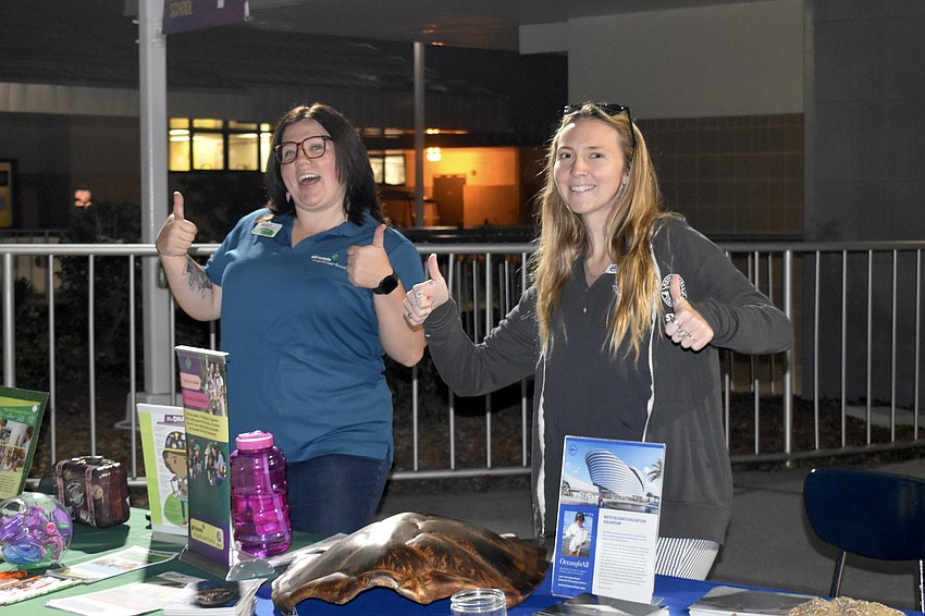 MiKayla Kundle of Girl Scouts of Gulfcoast Florida and Shannon Powers of Mote Marine Laboratory & Aquarium