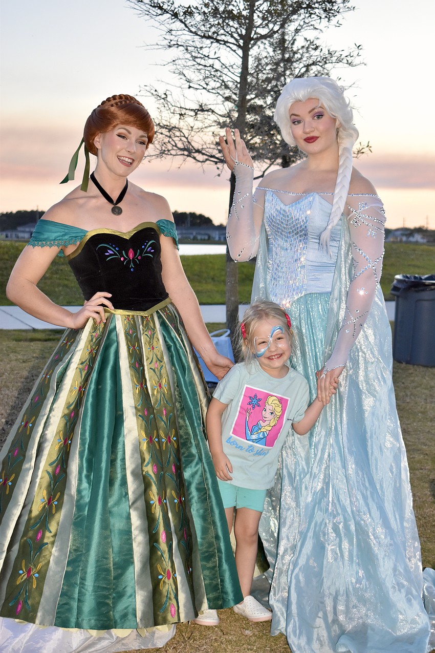 Eleanor Tullidge, 4, is donning an Elsa T-shirt now, but the superfan brought backup 