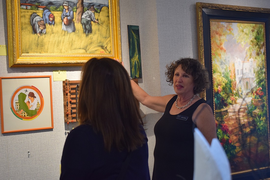 Linn Torres at the "New to You" art sale at All Angels by the Sea Episcopal Church