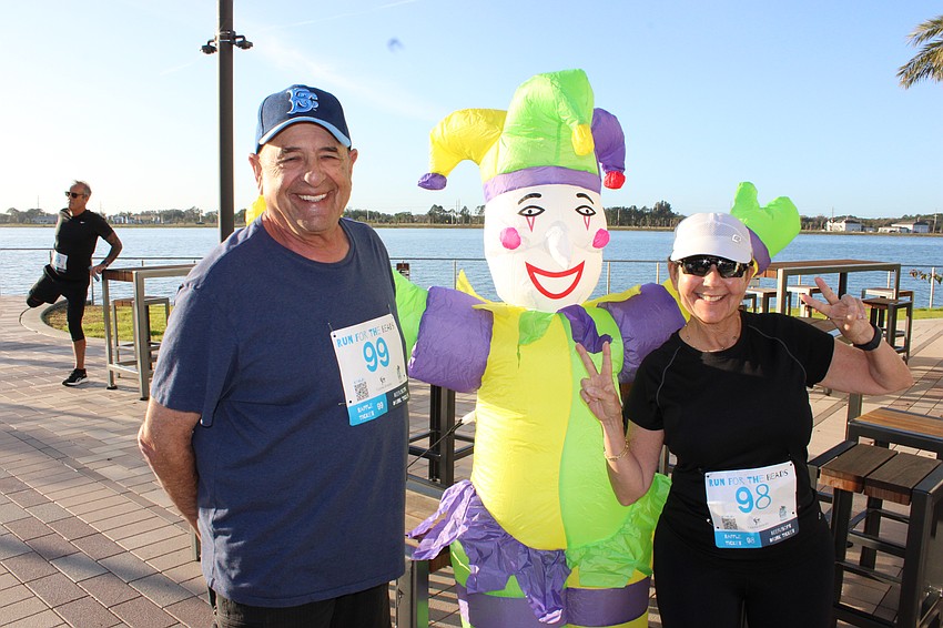 Waterside's Ed Polishuk and Bonnie Polishuk have a little fun before the race.
