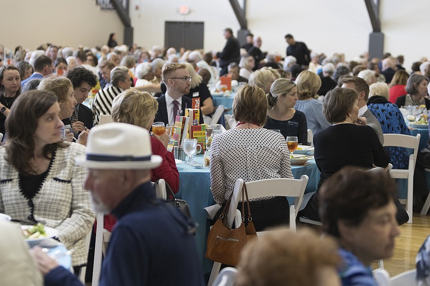 Event attendees listen to author Colson Whitehead.