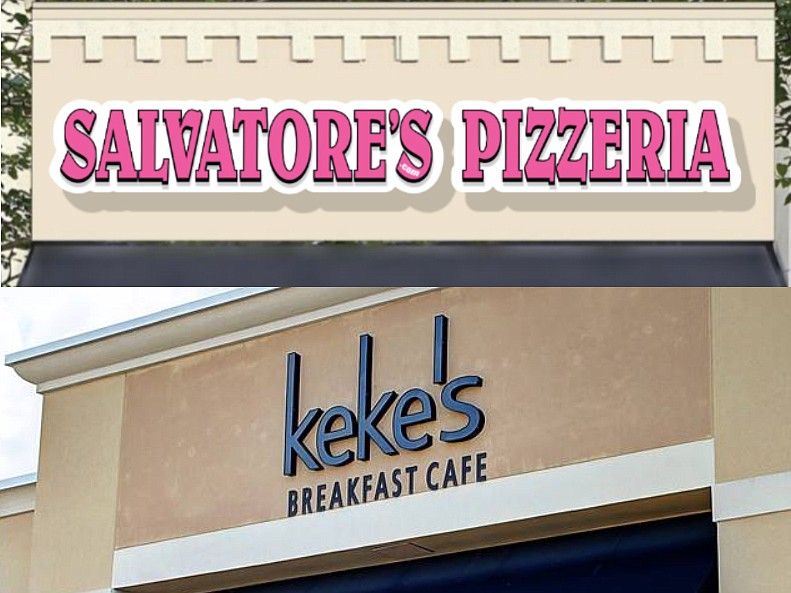 Salvatore’s Old Fashioned Pizzeria is coming to 4820 Deer Lake Drive W. in Tapestry Park. Keke's Breakfast Cafe is coming to 12959 Atlantic Blvd., east of Girvin Road in East Arlington.