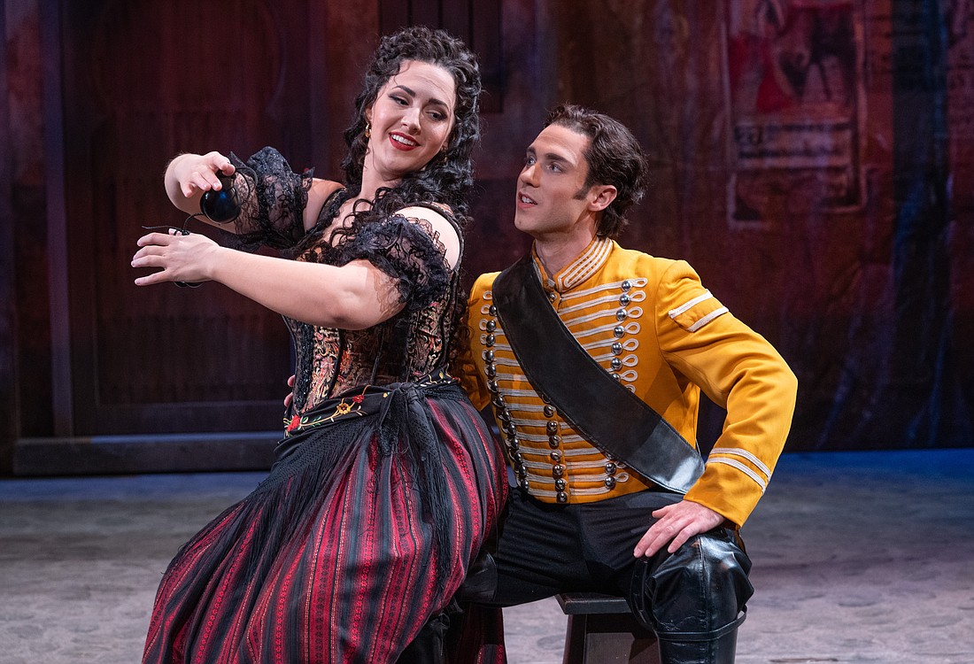 Chelsea Laggan plays Carmen and Victor Starsky plays Don José in Sarasota Opera's production of "Carmen," which runs from Feb. 17 through March 22.