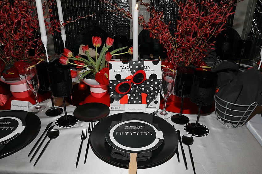 Selby Gardens hosted the 50th Anniversary Orchid Ball: Infinity, with a theme inspired by Japanese artist Yayoi Kusama who is recognized by her signature polka-dotted art and red hair.
