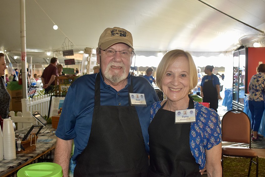 Church members Peter and Patty Taleff are in charge of making the coffee. They say Greek coffee is stronger and takes a lot of stirring.