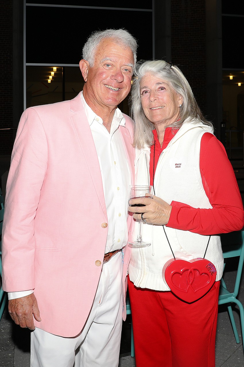 Michael and Marcy Klein's don their Valentine's Day attire