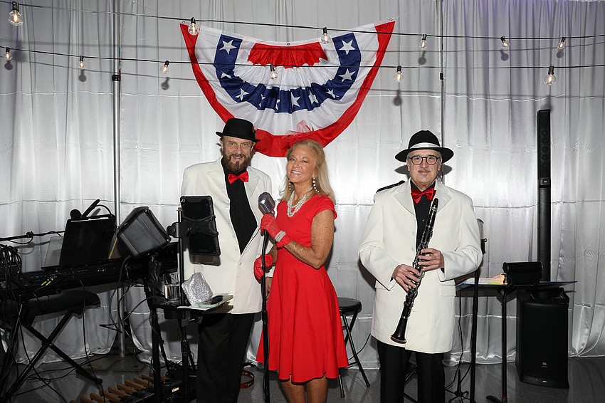 Members of the swing band, Breezin', are Eric Enfield, Mary Miller and Wayne Pearson