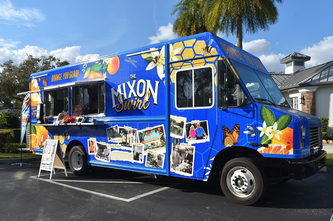 The Mixons' food truck showcases the history of Mixon Fruit Farms.