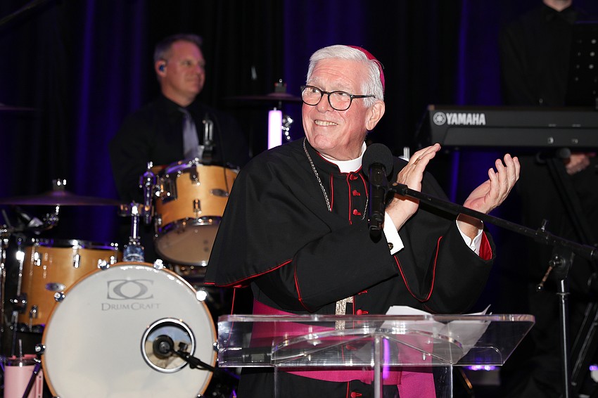 The invocation was given by Rev. Frank J. Dewane, Bishop of the Diocese of Venice in Florida