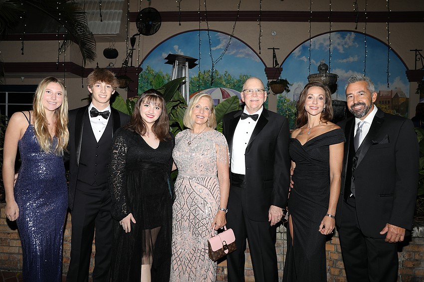 Riley Barrett, Guy Hoke, Aubree Hoke, Michele and Rick Tromble, Stephanie Tromble and Owen Gorman