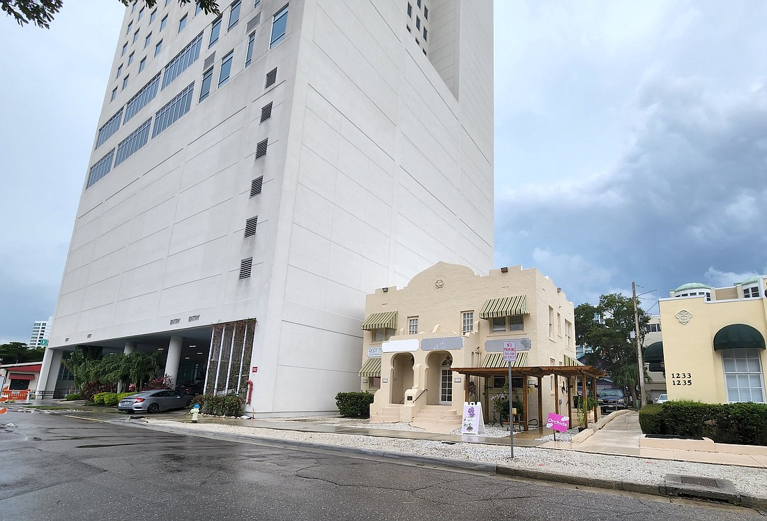 A transfer of development rights proposal would allow owners of historic structures, such as the Palm Apartments next to the Embassy Suites hotel,  to sell height and density rights to other development projects in perpetuity.