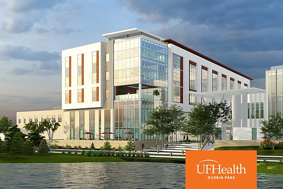 UF Health Durbin Park is a 395,000-square-foot hospital planned at 100 Flagler Health Way in Saint Johns near Racetrack Road.