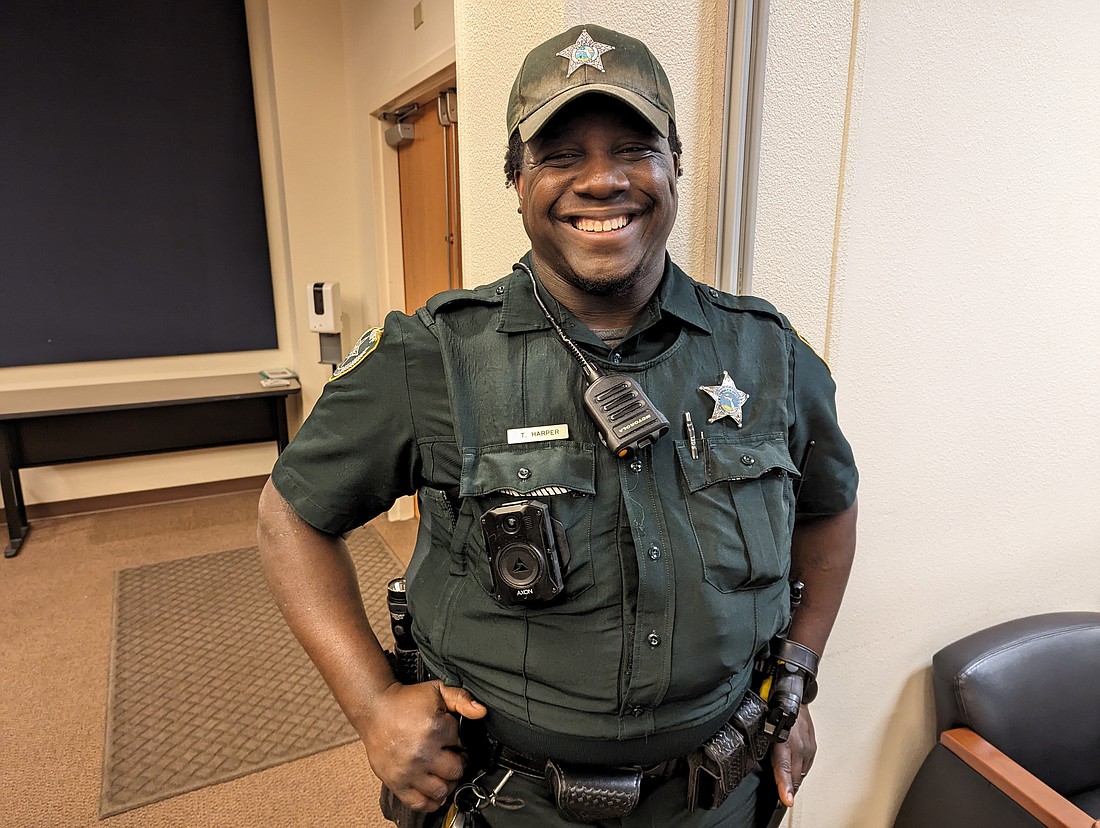 Buddy Taylor Middle School Resource Deputy Tyrique Harper. Photo by Brent Woronoff