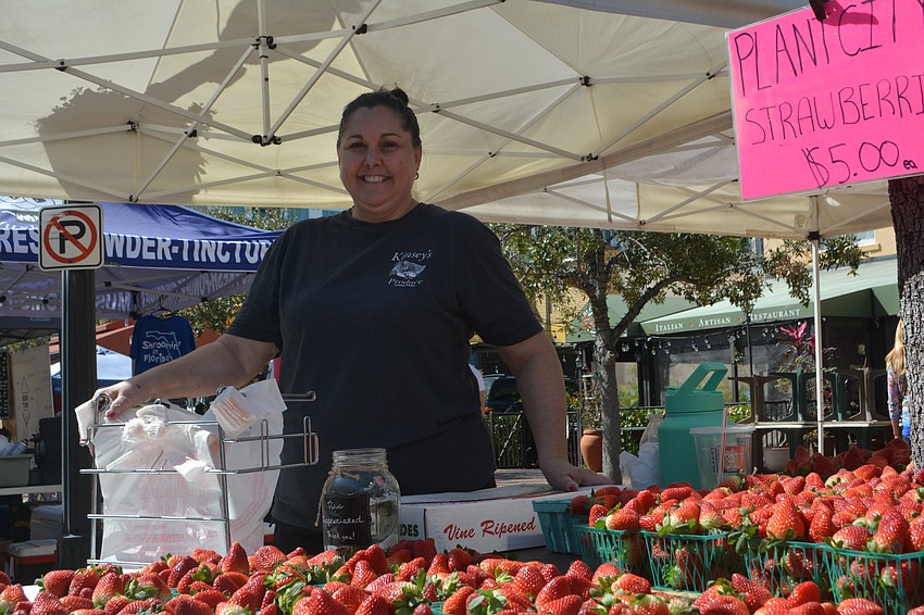 Dawn Underhill with Kinsey's Produce said the strawberries were a hit since they're in season.