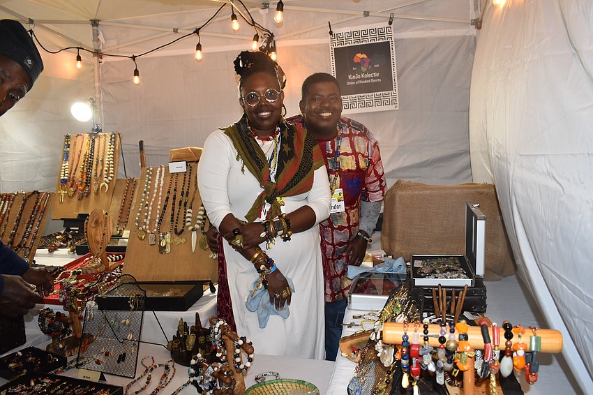 Joe Hokey and Kesha King Hokey returned to their hometown of Sarasota from Orlando to sell jewelry with their business KinJo Kolectiv.