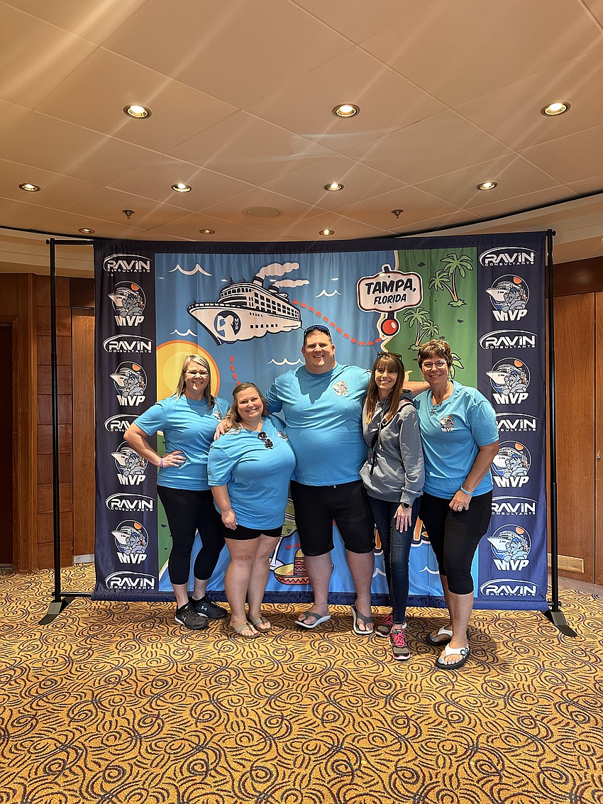 Amanda Radcliffe, Jessi McComas, Chris McComas, Becky Tolson and Kelly Harmon take on the responsibilities of team captains and ensure all MVP Sports and Social members are having a great time on the cruise.