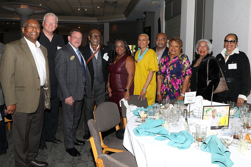 Clarence Grier, David Macrae, Peter Casamento, Hank Battie, Alicia Williams, Phyllis Battie, Johnny and Aundria Castleberry, Helen McBean, and Delia Smith-Orth