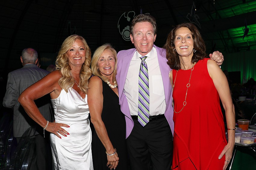 Starr Humphries, Linda McCampbell with husband, Rick, and Melanie Natarajan