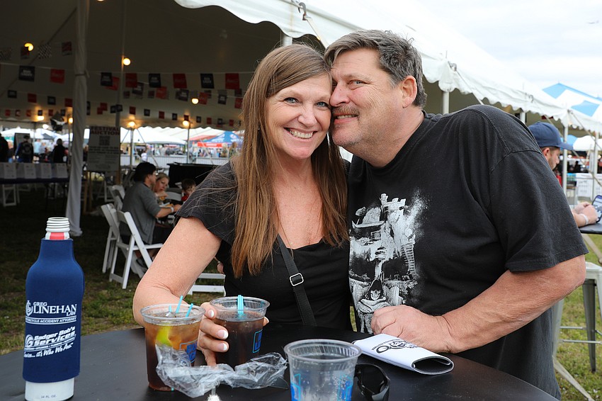 Traci Wright came from Indiana to attend the Thunder by the Bay kickoff party with Steven Kawa