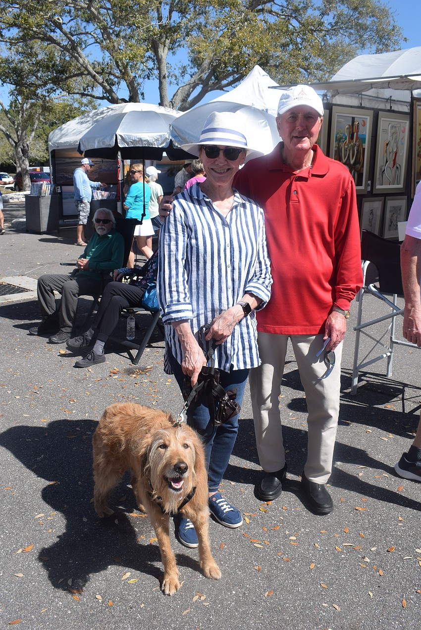 Kathy Viner, Peter Viner and their dog Stella.