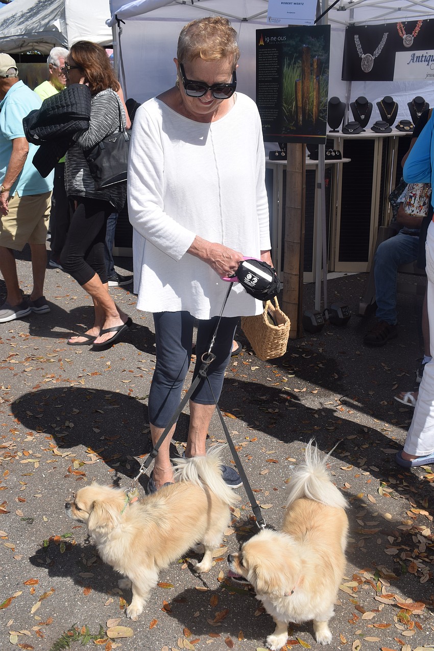 Pem Attaway and her dogs Karma and Kibu