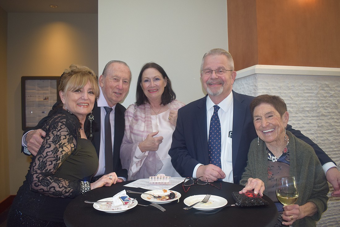 Susan Goldfarb, Sy Goldblatt, Corina Mintz, Rabbi Stephen Sniderman and Susan Landau