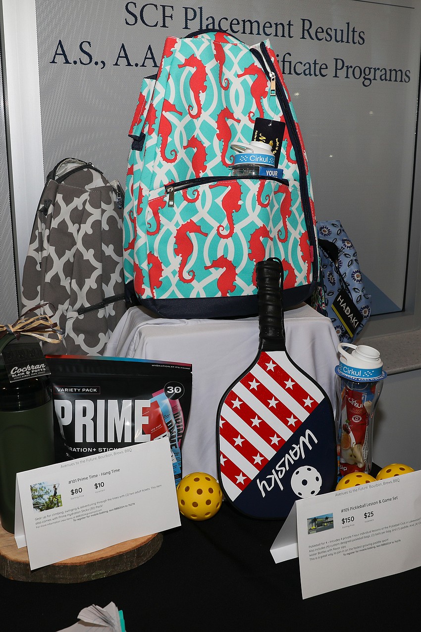 Silent auction items were plentiful and diverse