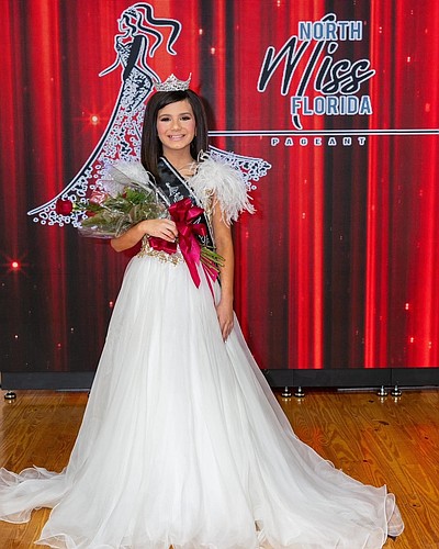 Gianna Capri, 10, represented Volusia County in the Little Miss North Florida title at the Feb. 17. Courtesy photo