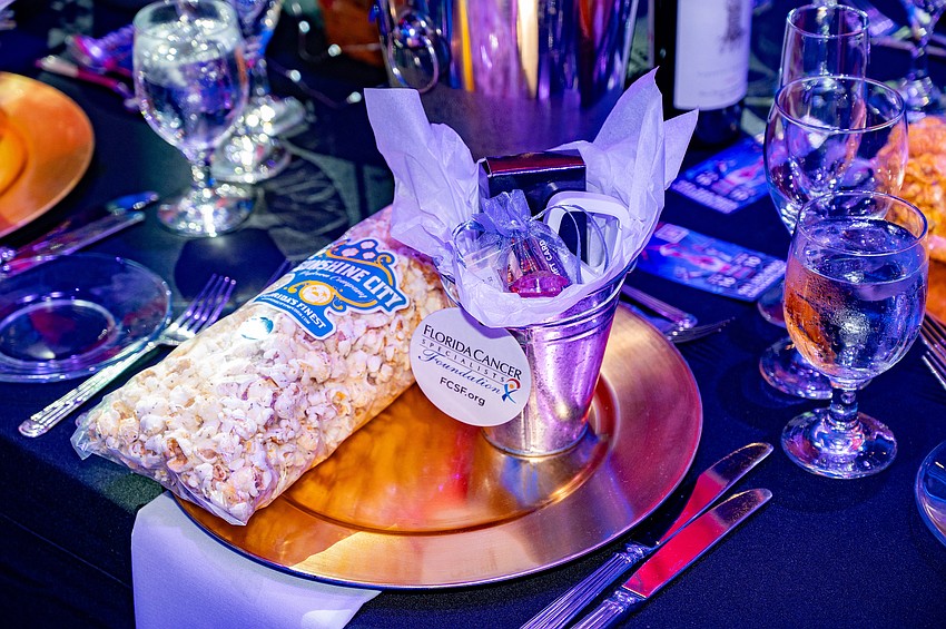 The circus theme continued with party favors for guests at their tables.