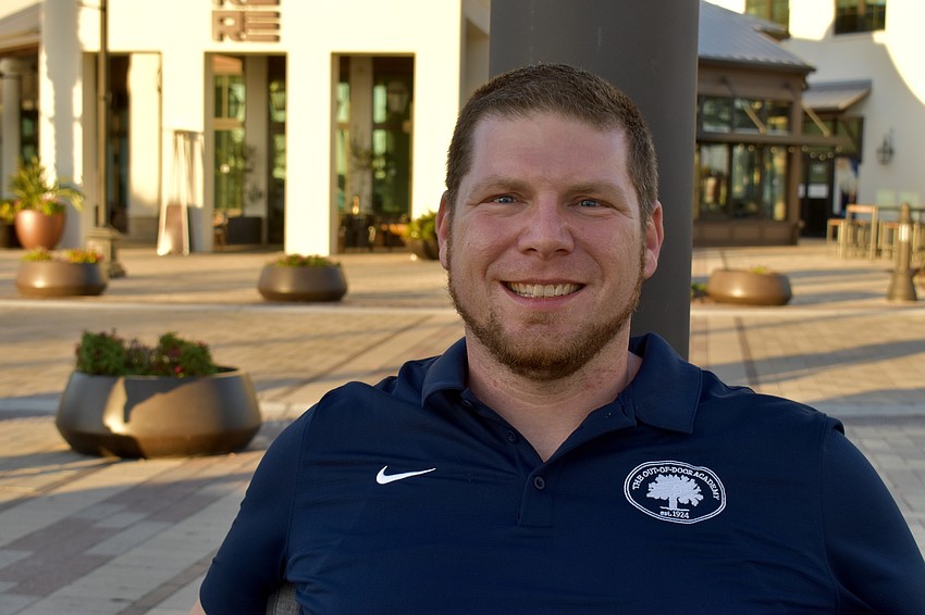 Mike Bornhorst, Out-of-Door Academy Upper School house dean, came to watch the students and faculty play Sights and Sounds at Waterside Place.