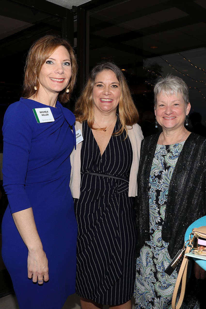 Michele Miller and Jennifer Guendjoian with Senior Friendship Controller Cathy Liagre
