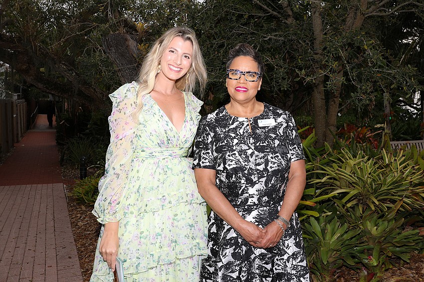 Emmy-Nominated Journalist and event emcee Hallie Peilet Young with Director of Marketing and Communications Tracie Cardwell