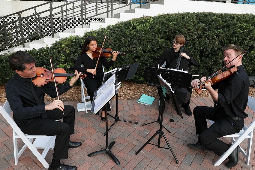 Faculty and students from the Sarasota Music Conservatory are Sean O'Neil, Margaret Toth, Matrick Thorpe and Paul Reynolds