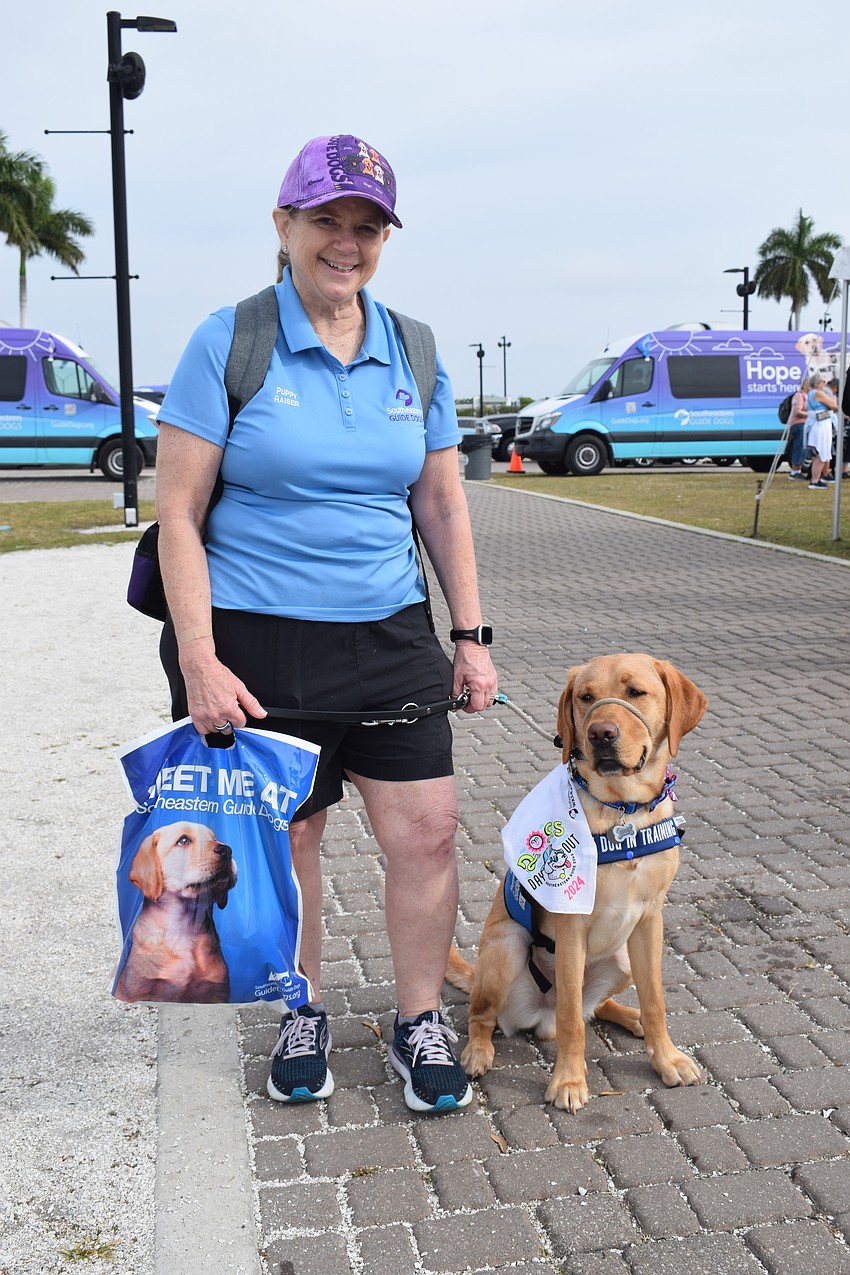 Parrish's Laurel McDevitt, a puppy raiser, is raising her eighth dog, Eddie, for Southeastern Guide Dogs.
