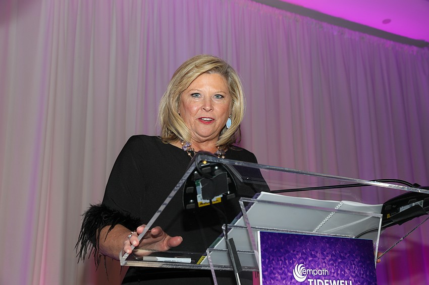 Tidewell Foundation President Delesa Morris addresses the guests