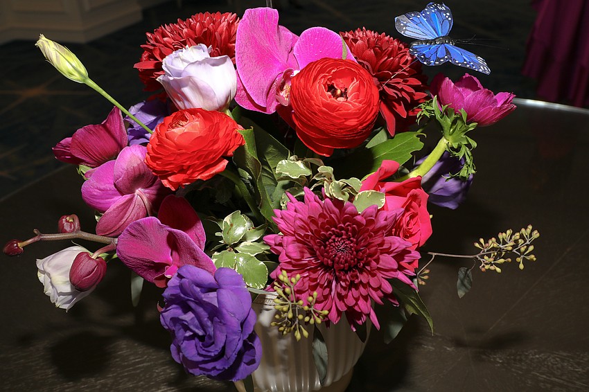 Freedom Village of Bradenton sponsored the flower arrangements at each table.