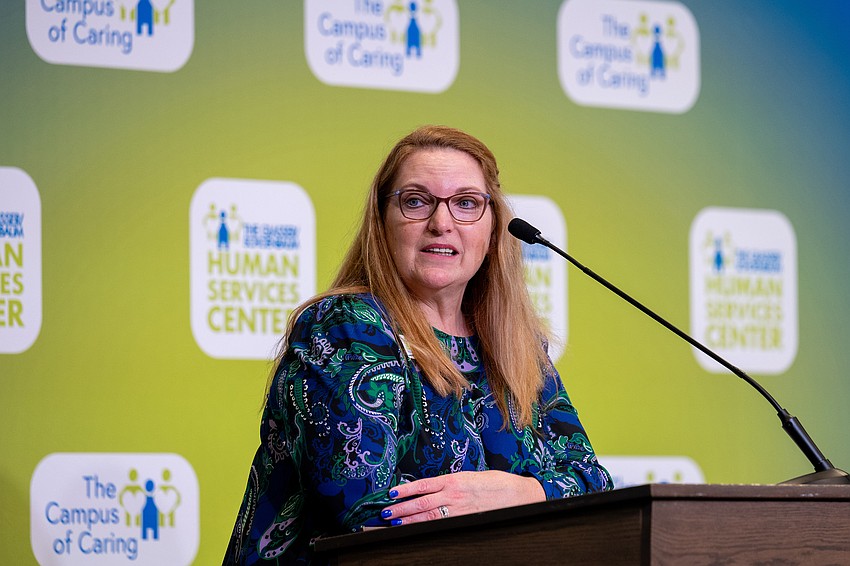 Glasser/Schoenbaum CEO Charlene Altenhain addresses attendees.