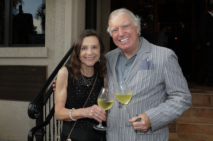 Jackie and John Thompson are all smiles as they enjoy the FST cocktail hour in celebration of 50 years.