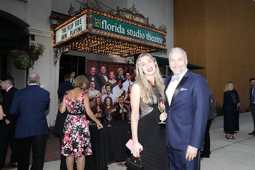 Nicole Rhodes and Doug Holder enjoy a night out on the town at FST.