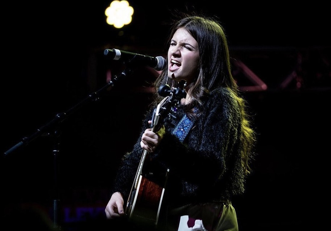 Francesca Tarantino, 15, sang and played her heart out at the High School Rock Off at the Rock & Roll Hall of Fame.