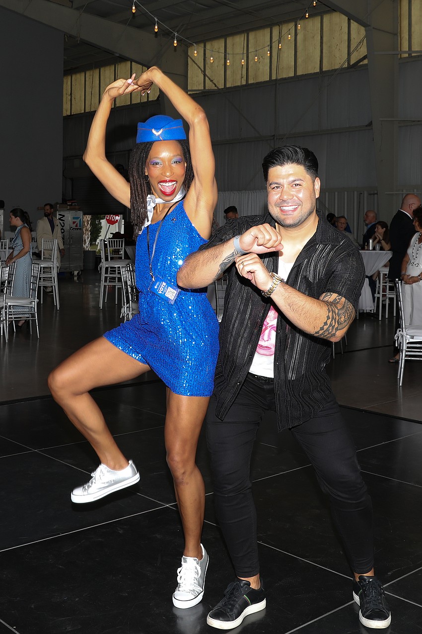 Monessa Salley and Shak Teymuri are ready for the dance-off.