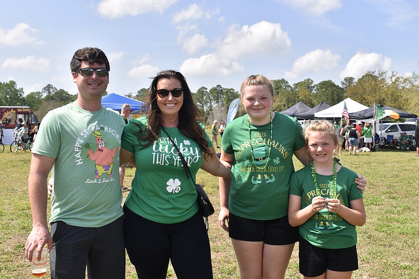 Michael, Jennifer, Ashlyn and Ariel Szczuka attend the Irish Celtic Festival for the first time to see the dog parade.