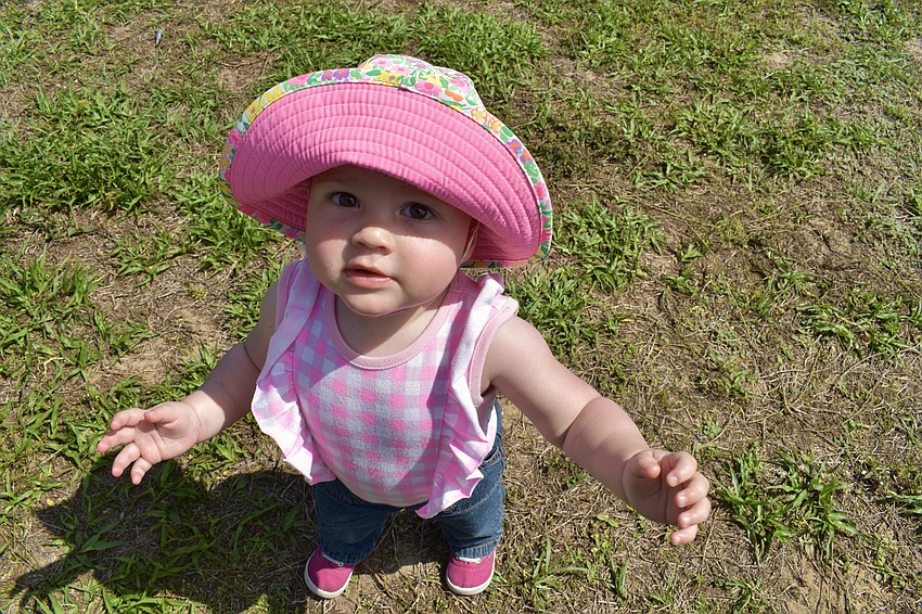This is 15-month-old Margo Litchfield's first Irish Celtic Festival. She just moved from Rochester, New York to Lakewood Ranch in December.