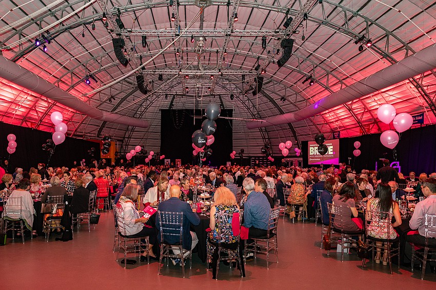 A sit-down dinner at Circus Arts Conservatory was prepared and served by Michaels On East.
