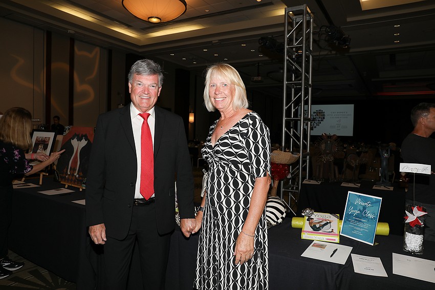 Supporters Jim Hart and Colleen Wright