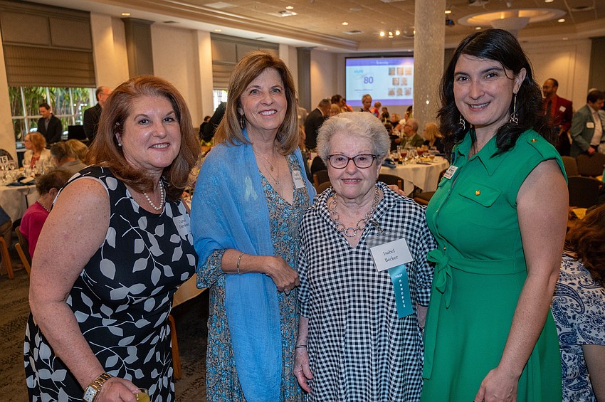 Carol Dierksen, Judith Schwartz, past honoree Isabel Becker and Hermione Gilpin