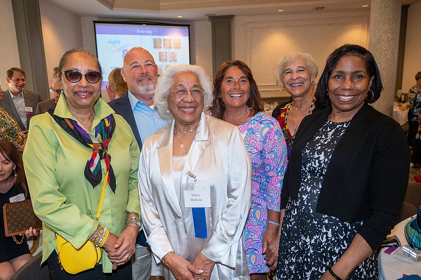 Delia Smith, Fred Taylor, honoree Helen McBean, Cathleen Taylor, Edith Suarez and Annette McBean