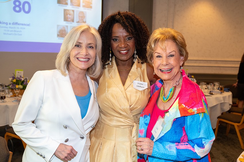 Heidi Godman, Vickie Oldham and honoree Linda Carson