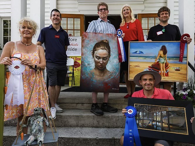 The adult artist winners at the show.