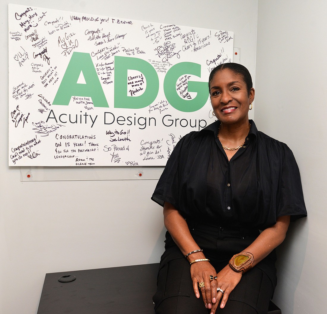 Acuity Design Group CEO Cantrece Jones launched her company in 2008 with “no money, no clients, nothing. I just wanted to do it,” she said.